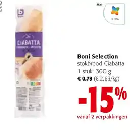 Colruyt Boni Selection stokbrood Ciabatta aanbieding