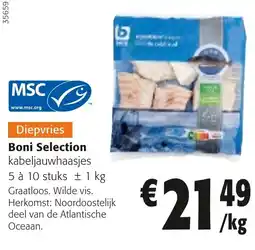 Colruyt Diepvries boni selection kabeljauwhaasjes aanbieding