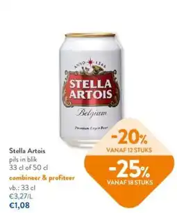 OKay Stella artois pils in blik aanbieding