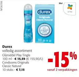 Colruyt Durex volledig assortiment aanbieding