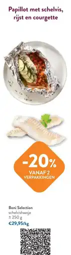 OKay Papillot met schelvis, rijst en courgette aanbieding