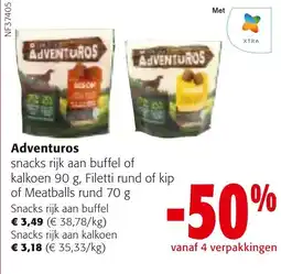 Colruyt Adventuros snacks rijk aan buffel of kalkoen aanbieding
