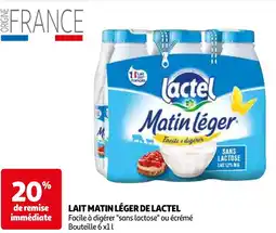 Auchan Lait matin léger de lactel aanbieding