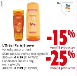 Colruyt L'Oréal Paris Elsève volledig assortiment aanbieding