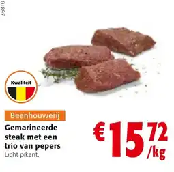 Colruyt Gemarineerde steak met een trio van pepers aanbieding