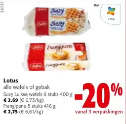 Colruyt Lotus alle wafels of gebak aanbieding