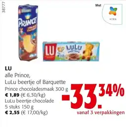 Colruyt Lu alle Prince, LuLu beertje of Barquette aanbieding