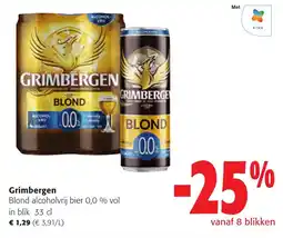 Colruyt Grimbergen blond alcoholvrij bier aanbieding