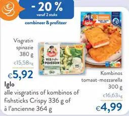 OKay Visgratin spinazie aanbieding