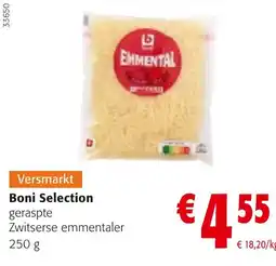 Colruyt Boni selection geraspte zwitserse emmentaler aanbieding
