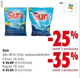 Colruyt Sun alle All-in-One vaatwastabletten aanbieding