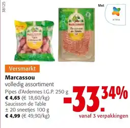 Colruyt Marcassou volledig assortiment aanbieding