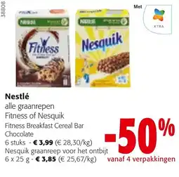 Colruyt Nestlé alle graanrepen Fitness of Nesquik aanbieding