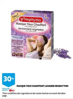 Auchan masque yeux chauffant lavande megrythm aanbieding