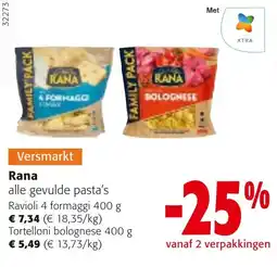 Colruyt Rana alle gevulde pasta's aanbieding