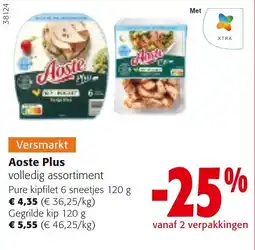 Colruyt Aoste Plus volledig assortiment aanbieding