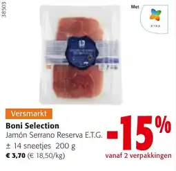 Colruyt Boni Selection Jamón Serrano Reserva E.T.G. aanbieding