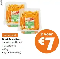 Colruyt boni selection penne met kip en mascarpone aanbieding