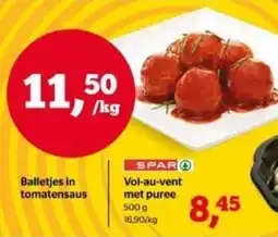 Spar Balletjes in tomatensaus aanbieding