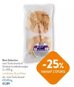 OKay Boni Selection mini Turks brood of Griekse kruidenbroodjes aanbieding