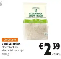 Colruyt Boni Selection bloemkool als alternatief voor rijst aanbieding