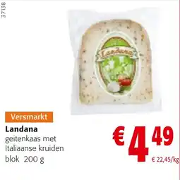 Colruyt Landana geitenkaas met Italiaanse kruiden aanbieding
