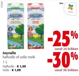 Colruyt Joyvalle halfvolle of volle melk aanbieding