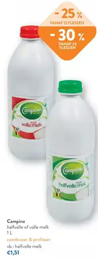 OKay Campina halfvolle of volle melk aanbieding