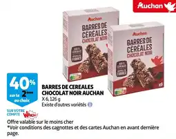 Auchan barres de cereales chocolat noir auchan aanbieding