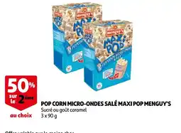 Auchan pop corn micro-ondes salé maxi pop menguy's aanbieding
