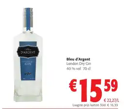 Colruyt Bleu d'argent london dry gin aanbieding