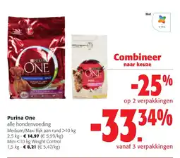 Colruyt Purina One alle hondenvoeding aanbieding