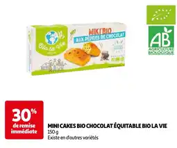 Auchan mini cakes bio chocolat équitable bio la vie aanbieding