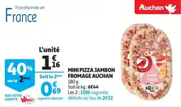 Auchan mini pizza jambon fromage auchan aanbieding