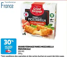 Auchan grand fermage panes mozzarella provencale aanbieding