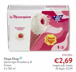 OKay Chupa Chups ijshoorntjes Strawberry & Cream aanbieding