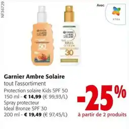 Colruyt Garnier Ambre Solaire tout l'assortiment aanbieding