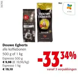 Colruyt Douwe Egberts alle koffiebonen aanbieding