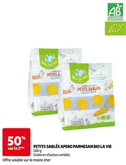 Auchan petits sablés apero parmesan bio la vie aanbieding