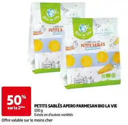 Auchan petits sablés apero parmesan bio la vie aanbieding