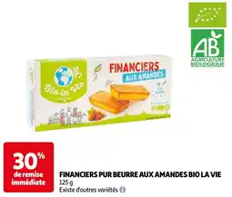 Auchan financiers pur beurre aux amandes bio la vie aanbieding