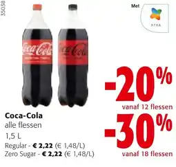 Colruyt Coca-Cola alle flessen aanbieding