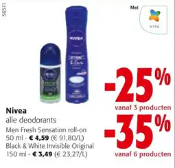 Colruyt Nivea alle deodorants aanbieding