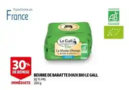 Auchan beurre de baratte doux bio le gall aanbieding