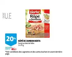 Auchan Râpé de jambon herta aanbieding