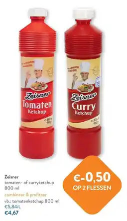 OKay Zeisner tomaten- of curryketchup aanbieding
