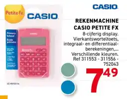 Trafic rekenmachine casio petite fx aanbieding