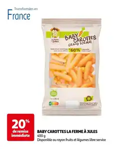 Auchan baby carottes la ferme à jules aanbieding