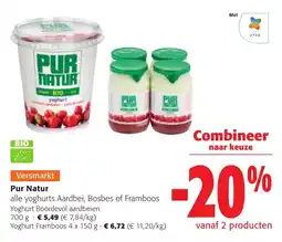 Colruyt Pur Natur yoghurts aanbieding