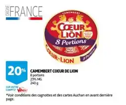 Auchan Camembert coeur de lion aanbieding